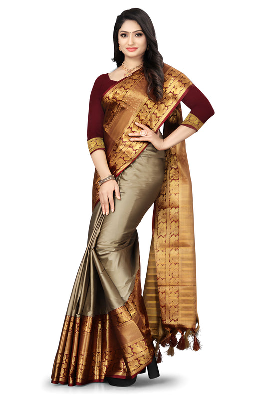 Attractive Kanjivaram Silk Jacuqard Saree