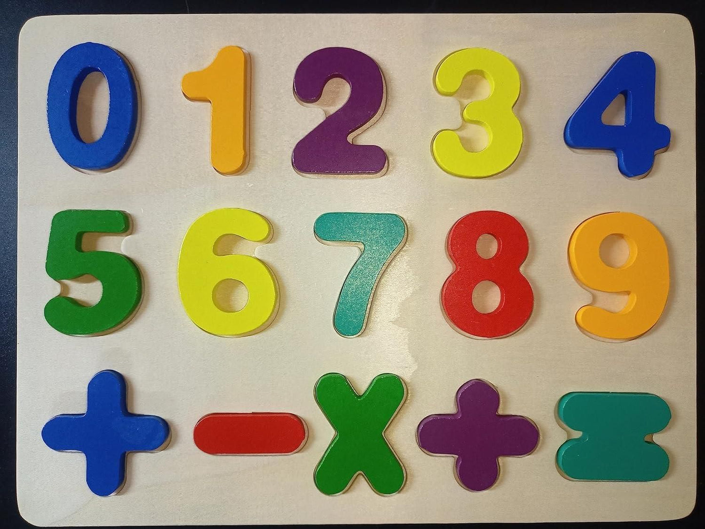 0-9 Puzzle Board with Knobs Numbers & Color Recognition